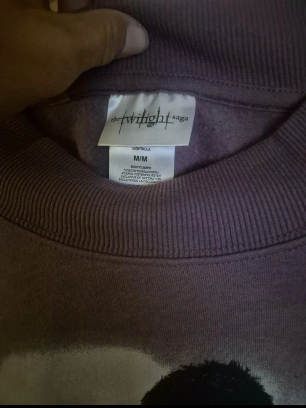 The Twilight Saga Graphic Bling Purple Sweatshirt Medium 